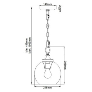 Lámpara de techo Tabby