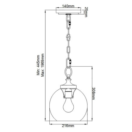 Lámpara de techo Tabby