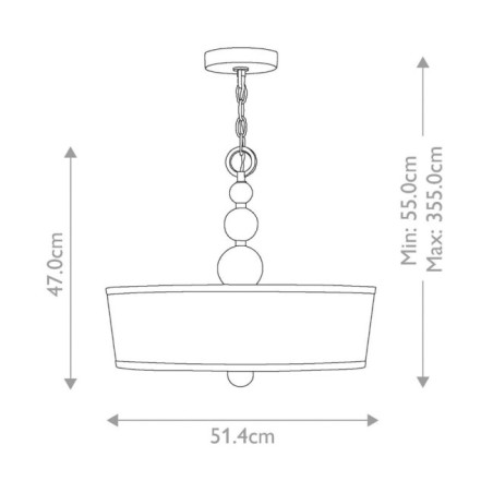 Lámpara de techo Zelda (3 luces)