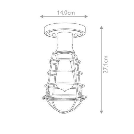 Mixon ceiling semi-flush
