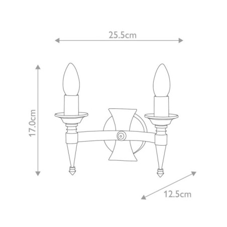 Saxon Wall Lamp (2 Lights)