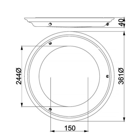 LED Ceiling Flush Light Welland (25W)