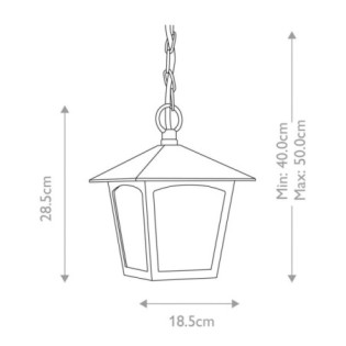 Lámpara colgante de exterior York