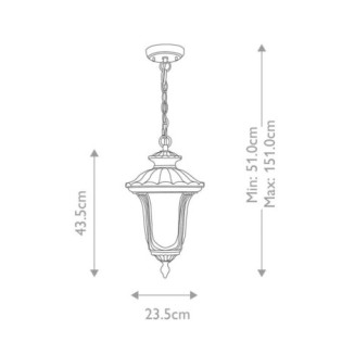 Lámpara colgante de exterior Chicago