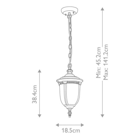 Lámpara colgante de exterior Cleveland