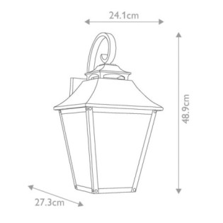 Aplique de pared de exterior Galena (3 luces)