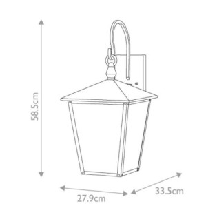 Aplique de pared de exterior Huntersfield (3 luces)