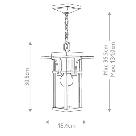 Lámpara colgante de exterior Manhattan