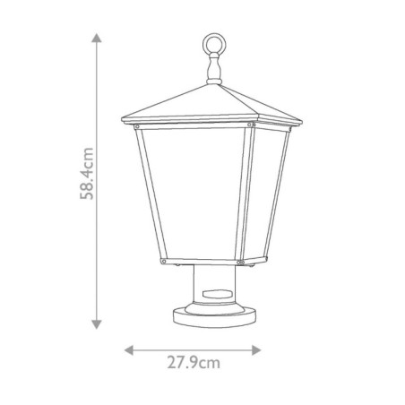 Sobremuro de exterior Trellis (3 luces)