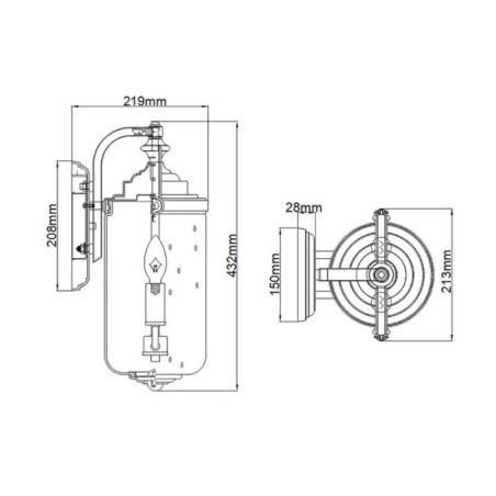 Willoughby Outdoor Wall Lamp (2 Lights)