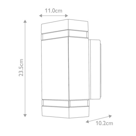 Outdoor LED Wall Lamp Jannik (2x3.8W)