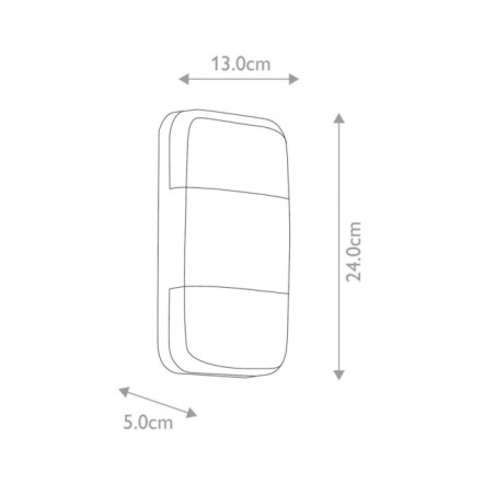Aplique de pared de exterior LED Lars (14W)