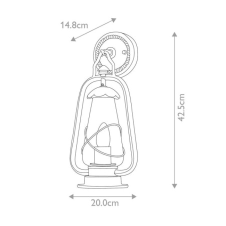 Aplique de pared de exterior Miners