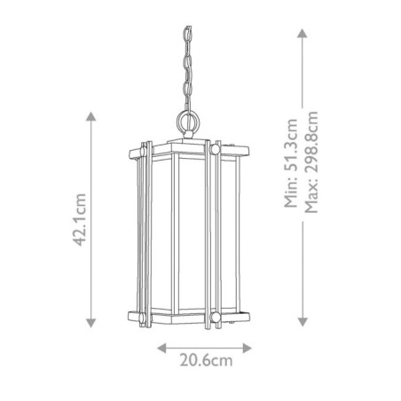 Lámpara colgante de exterior Goldenrod