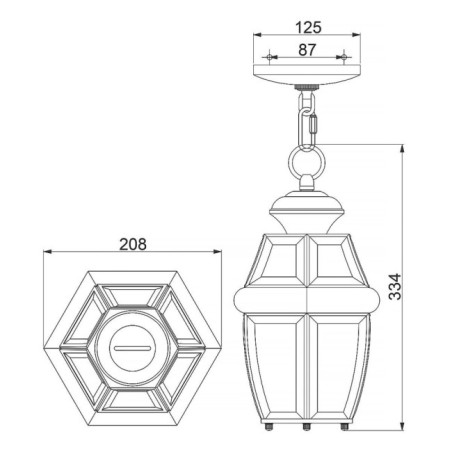 Lámpara colgante de exterior Newbury