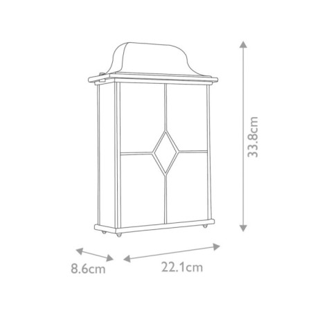 Aplique de pared de exterior Wexford (2 luces)