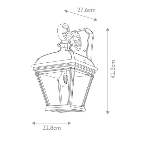 Aplique de pared de exterior Bayview L