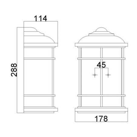 Aplique de pared de exterior Lighthouse
