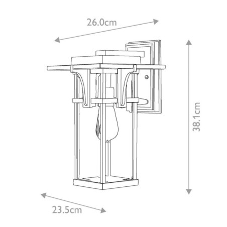 Aplique de pared de exterior Manhattan M