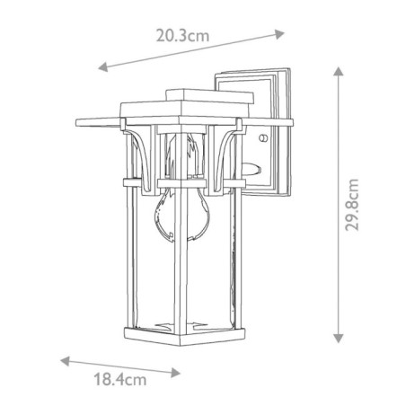 Aplique de pared de exterior Manhattan S