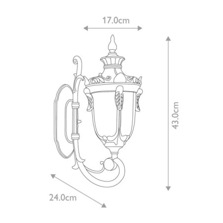 Aplique de pared de exterior Philadelphia S