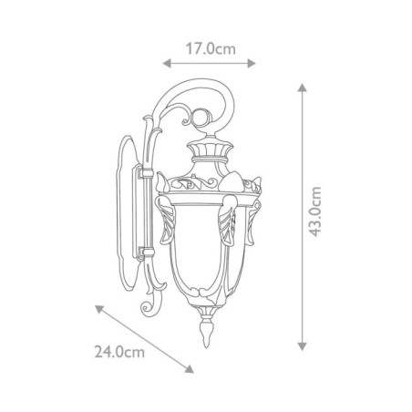 Aplique de pared de exterior Philadelphia S II