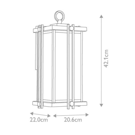 Aplique de pared de exterior Goldenrod M