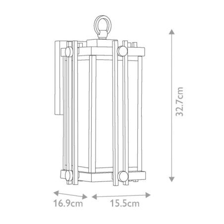 Aplique de pared de exterior Goldenrod S