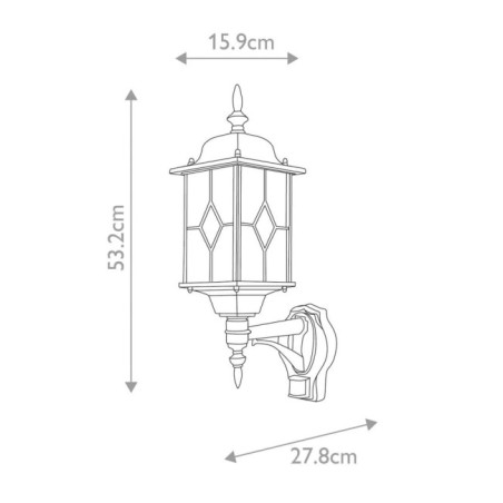 Aplique de exterior con sensor Wexford