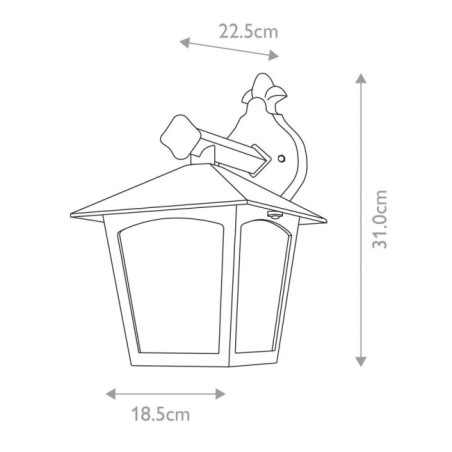 Aplique de pared de exterior York II