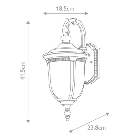 Aplique de pared de exterior Cleveland II S