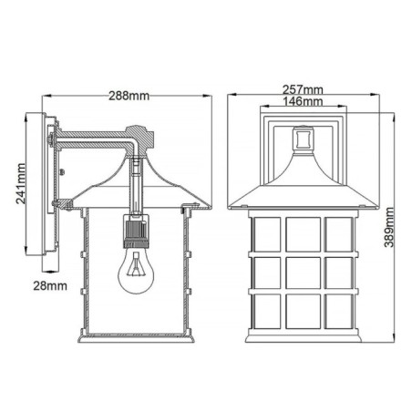 Freeport L Outdoor Wall Lamp