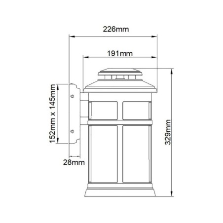 Newport M Outdoor Wall Lamp