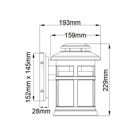 Newport S Outdoor Wall Lamp