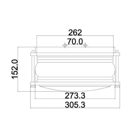 Plafón de exterior Ashland Bay (2 luces)