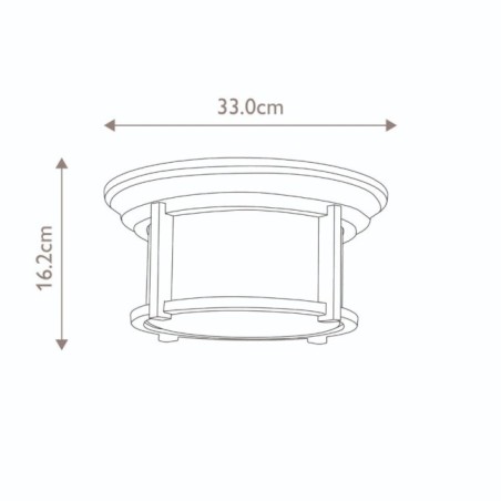 Plafón de exterior Merrill (2 luces)