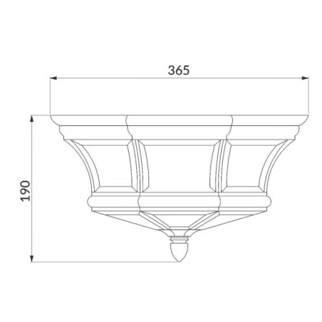 Newbury Outdoor Ceiling Flush Light (3 Lights)