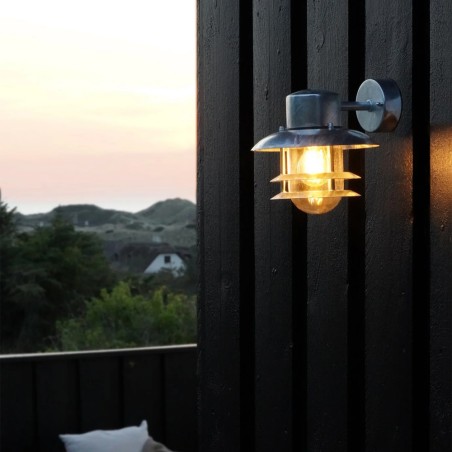 Galvanised outdoor wall light Blokhus