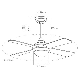 Ventilador de techo LED Tempo CCT (22W)
