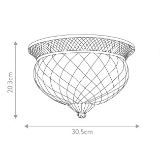 Flush light Plantation (2 Lights)