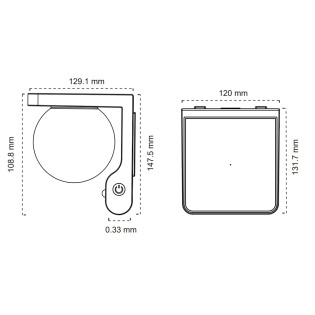 Surfe Solar LED outdoor wall light (3W)