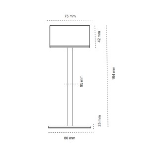 Lámpara de mesa recargable LED Mosa Solar (2W)