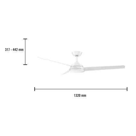 LED Celing Fan Ciclon CCT (22W)