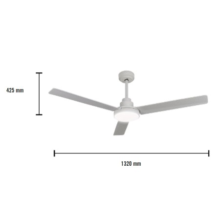 LED Celing Fan Kaze CCT Dim (24W)