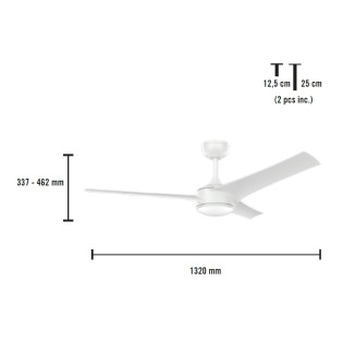 LED Celing Fan Maestrale CCT (18W)