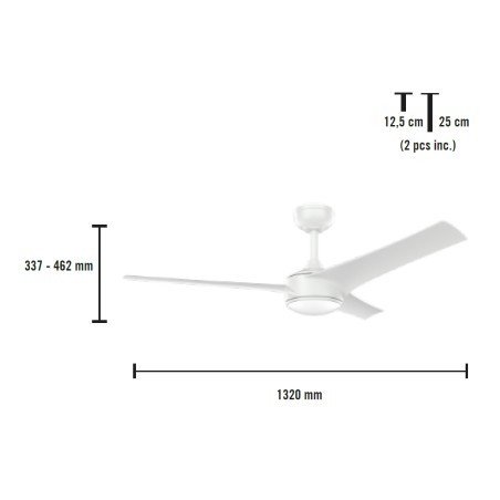 LED Celing Fan Maestrale CCT (18W)