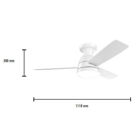 LED Celing Fan Bali CCT (18W)