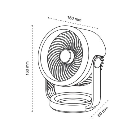 Ventilador de mesa con batería Brisita 4 Velocidades