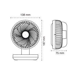Ventilador de mesa con batería Fanito Azul Oscuro 4 Vel.