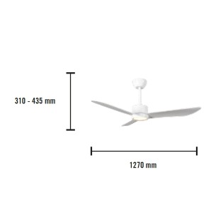 LED Celing Fan Caurus CCT Dim (20W)